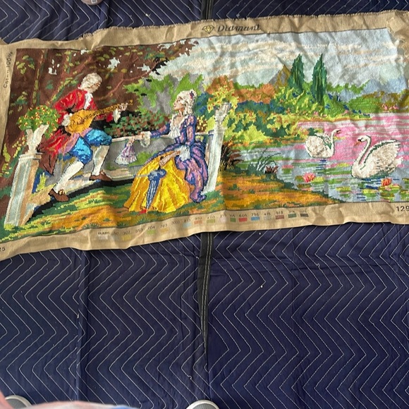Diamond Made In Greece Completed Victorian Love Needlepoint